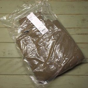 NWT Uniqlo U Fisherman Ribbed Turtleneck Long-sleeved Sweater, Brown, S